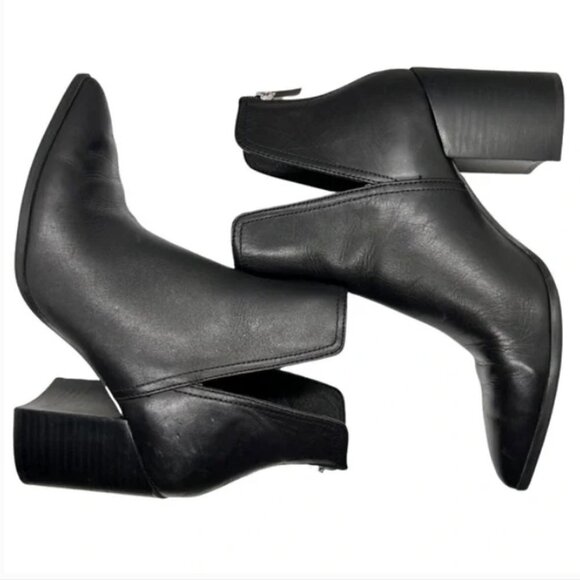 Steve Madden Darci black leather pointed toe ankle boots 10 - Picture 7 of 7